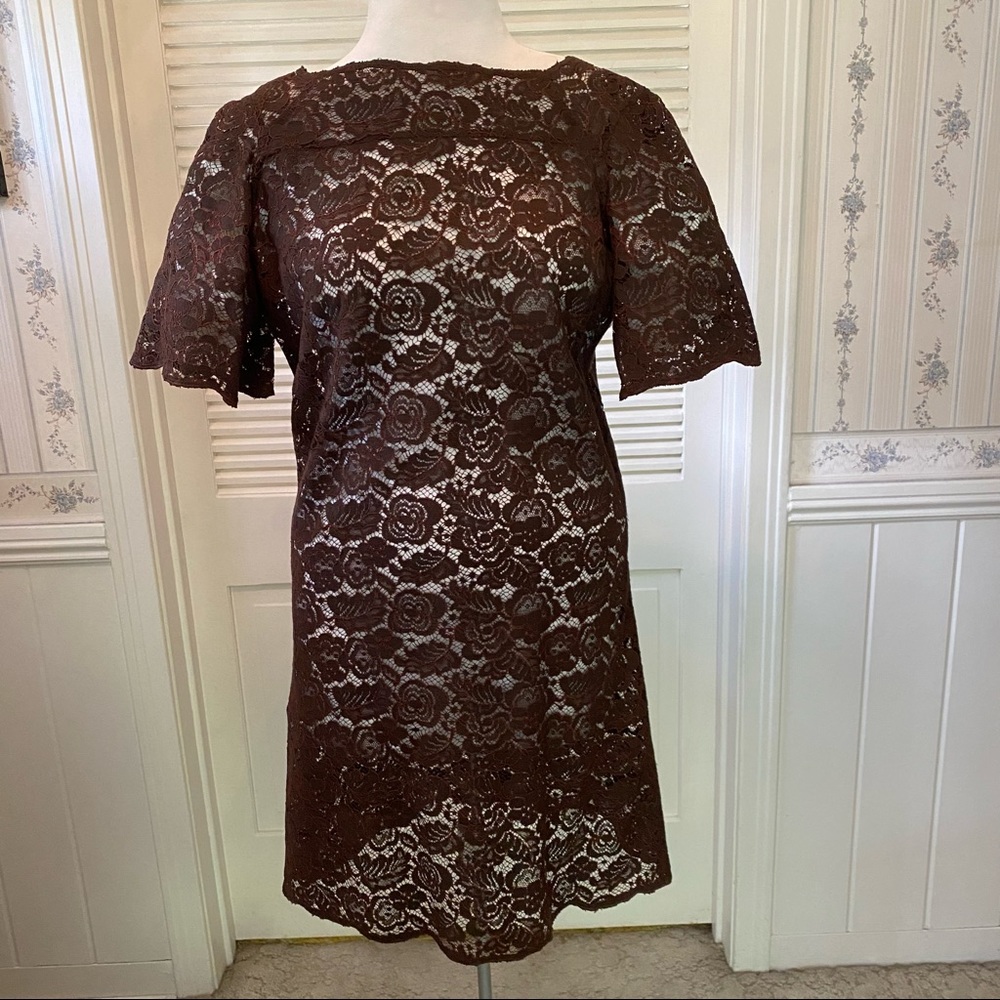 Brown Lace Dress